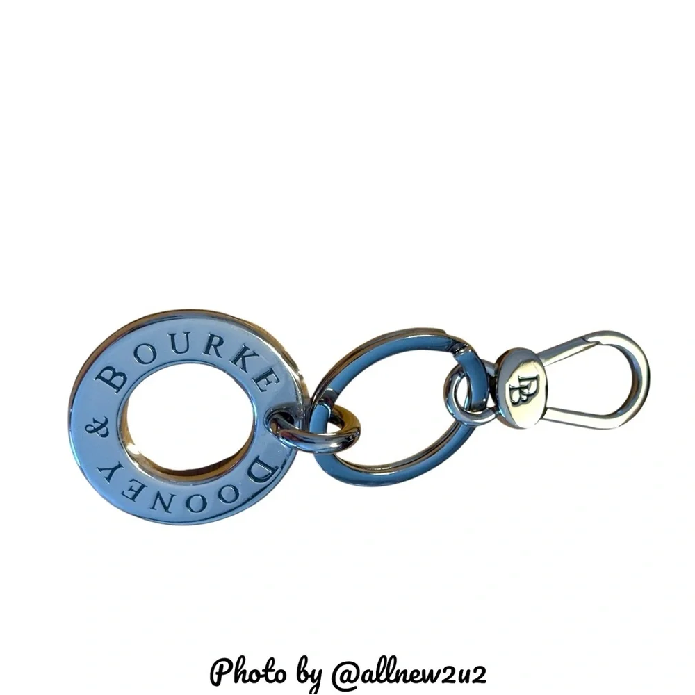New Dooney & Bourke Silver Ring Key Holder Key Fob Keychain with Tags